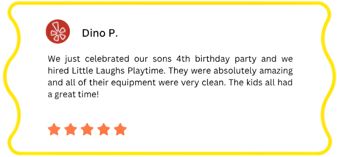 An image of a 5-star Google review by Dino P.
